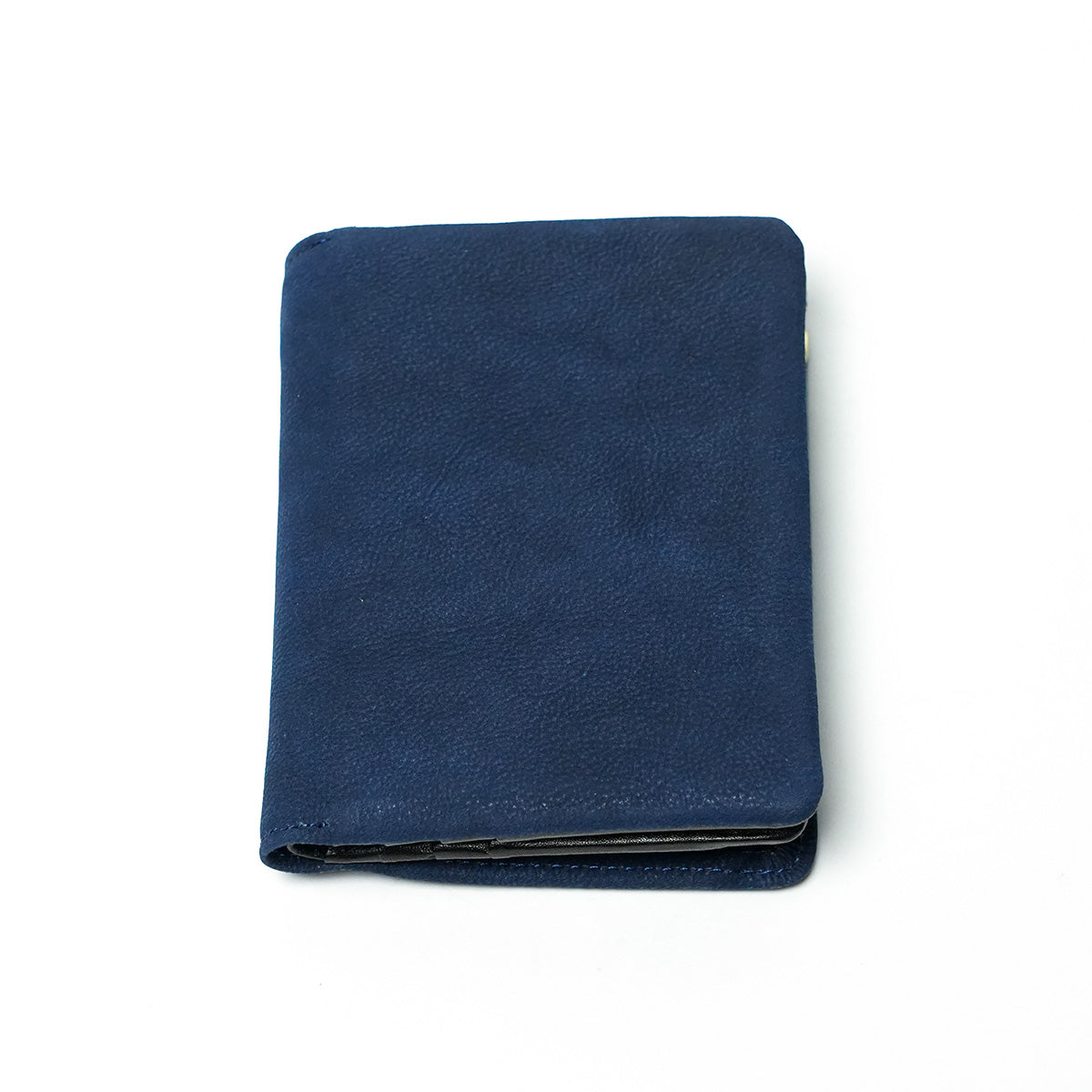 Indigo-dyed nubuck compact half wallet ZYS492