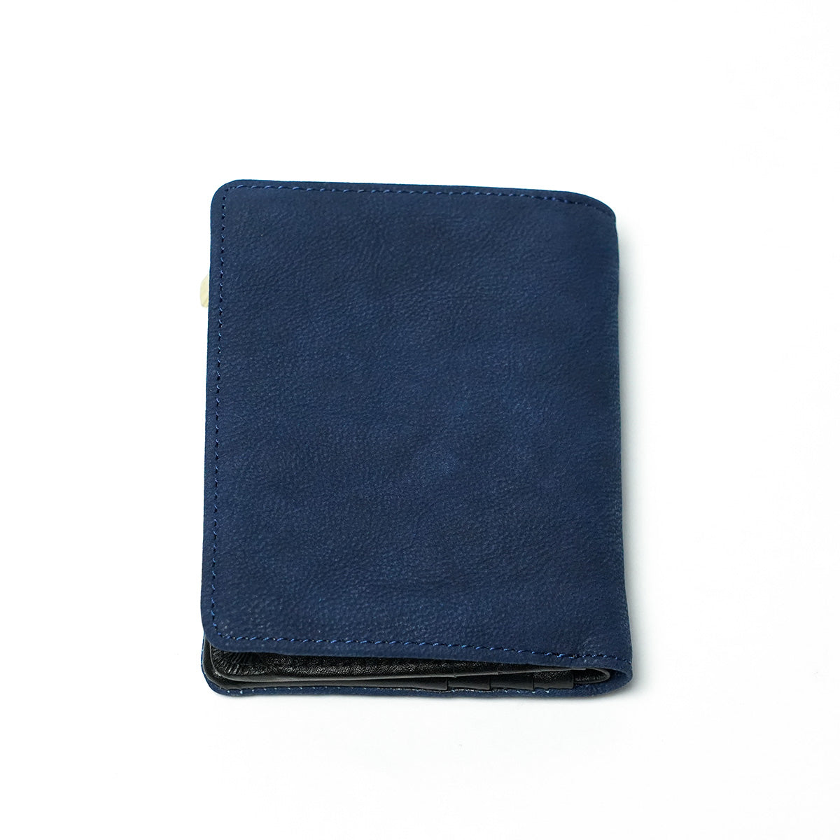 Indigo-dyed nubuck compact half wallet ZYS492