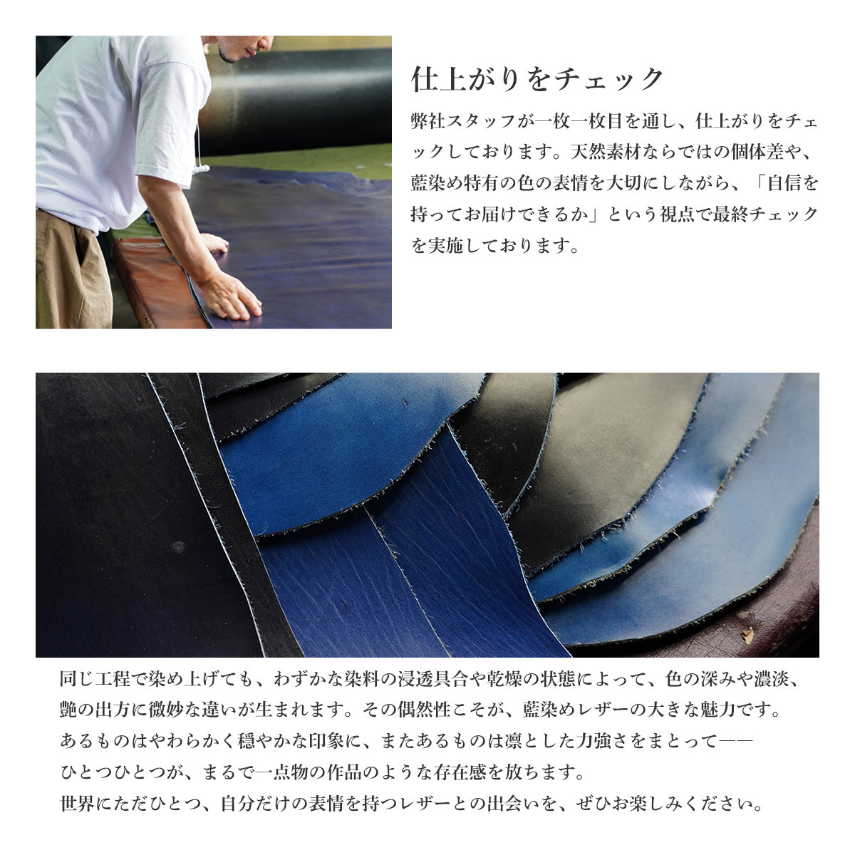 藍染め×ペイズリー 二つ折り財布 ZYS198