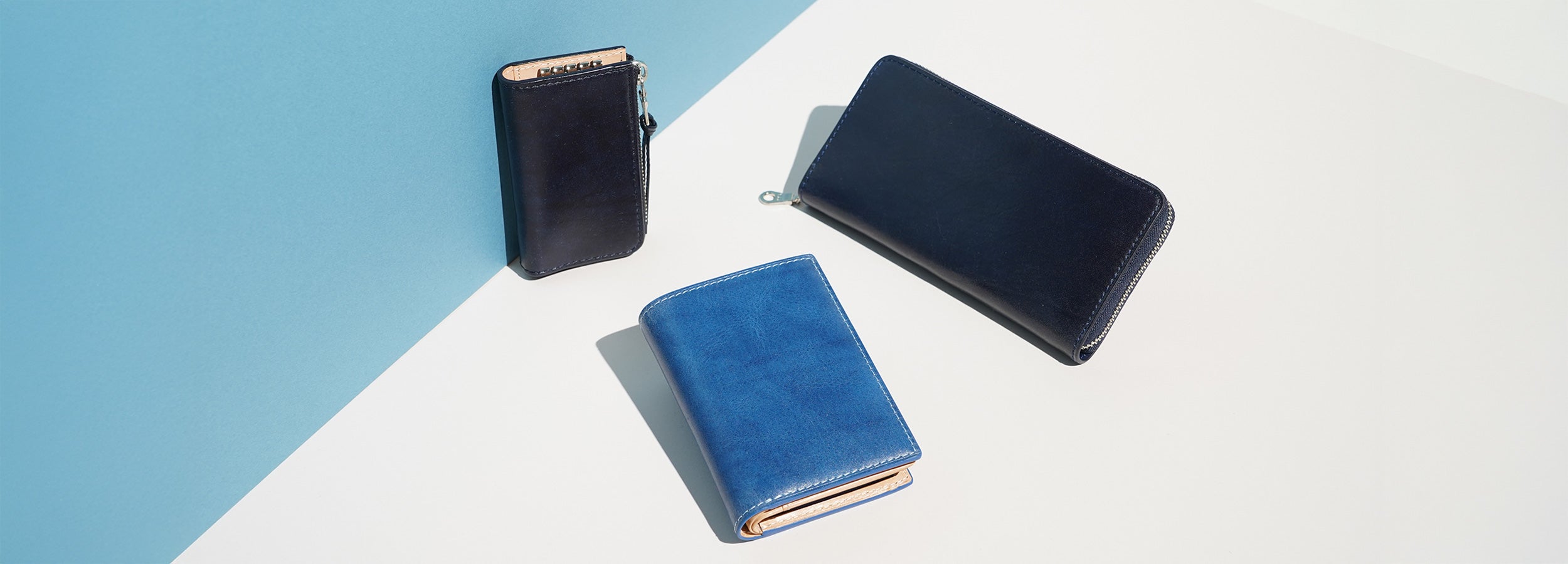 藍都ページ 藍染めレザー