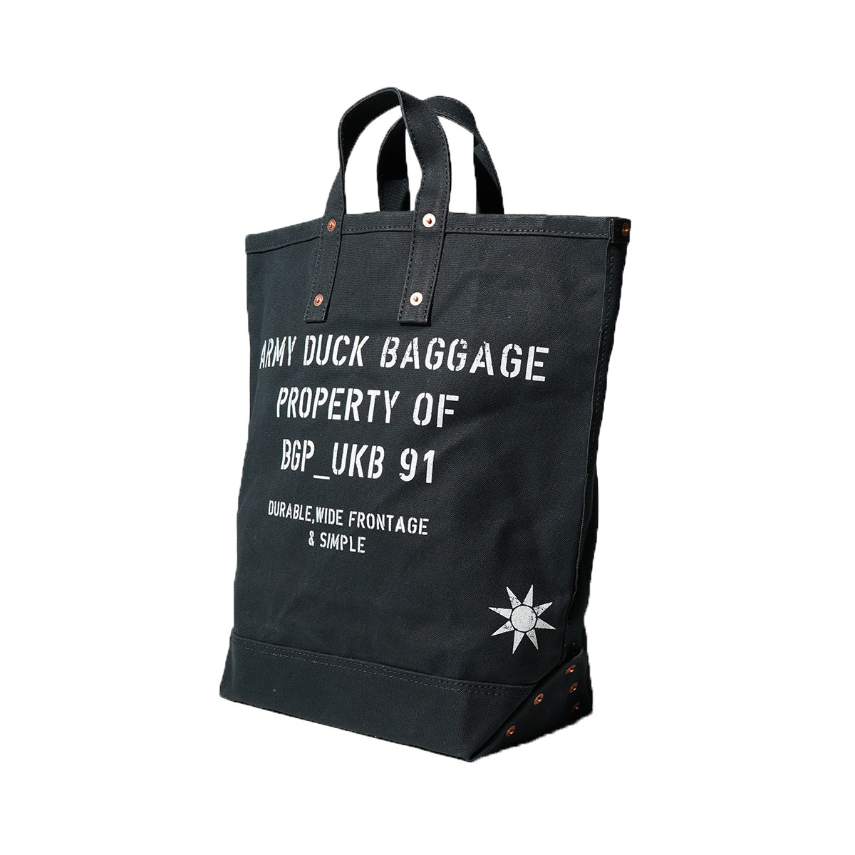 French Army Duck Vertical Tool Tote Bag FGRN004
