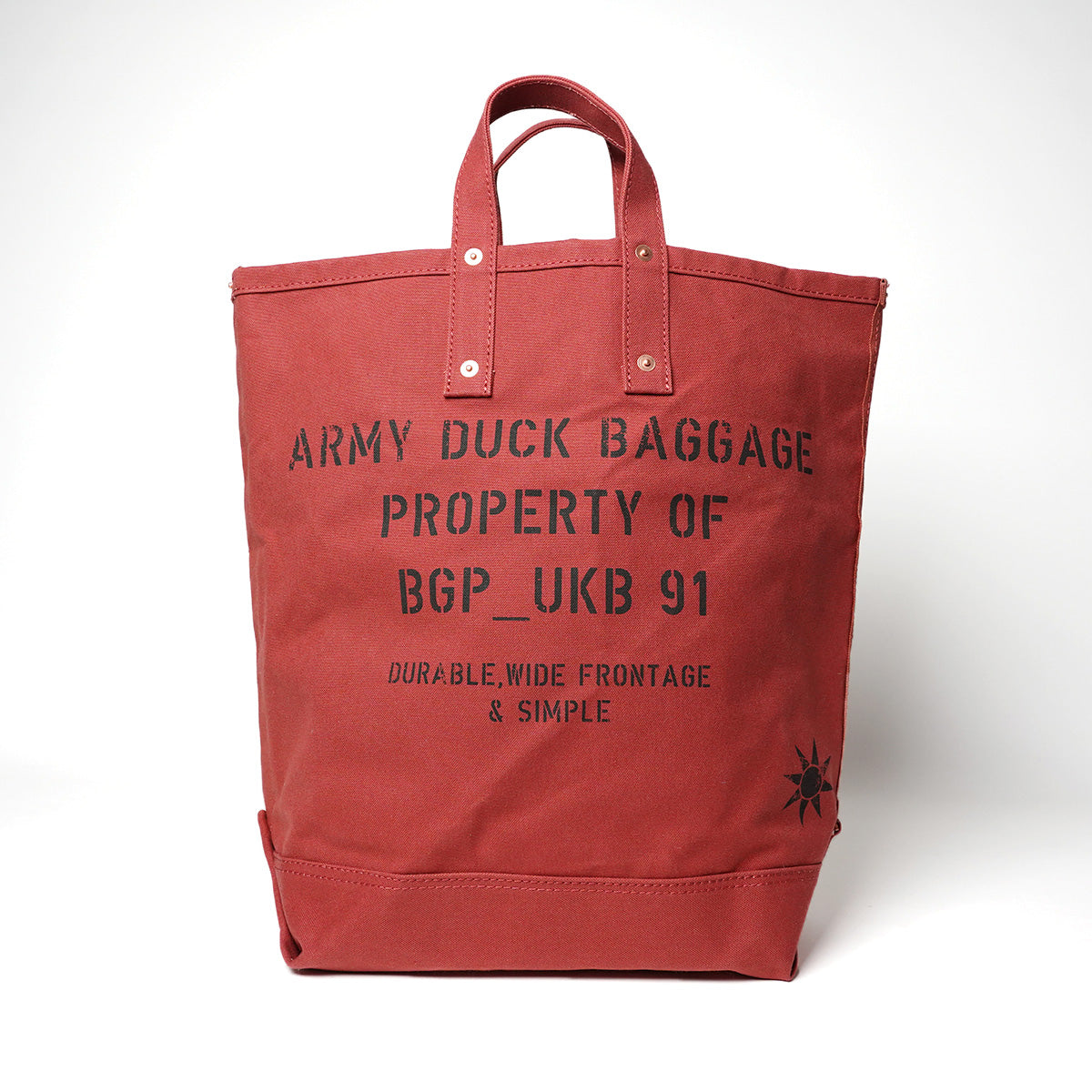 French Army Duck Vertical Tool Tote Bag FGRN004