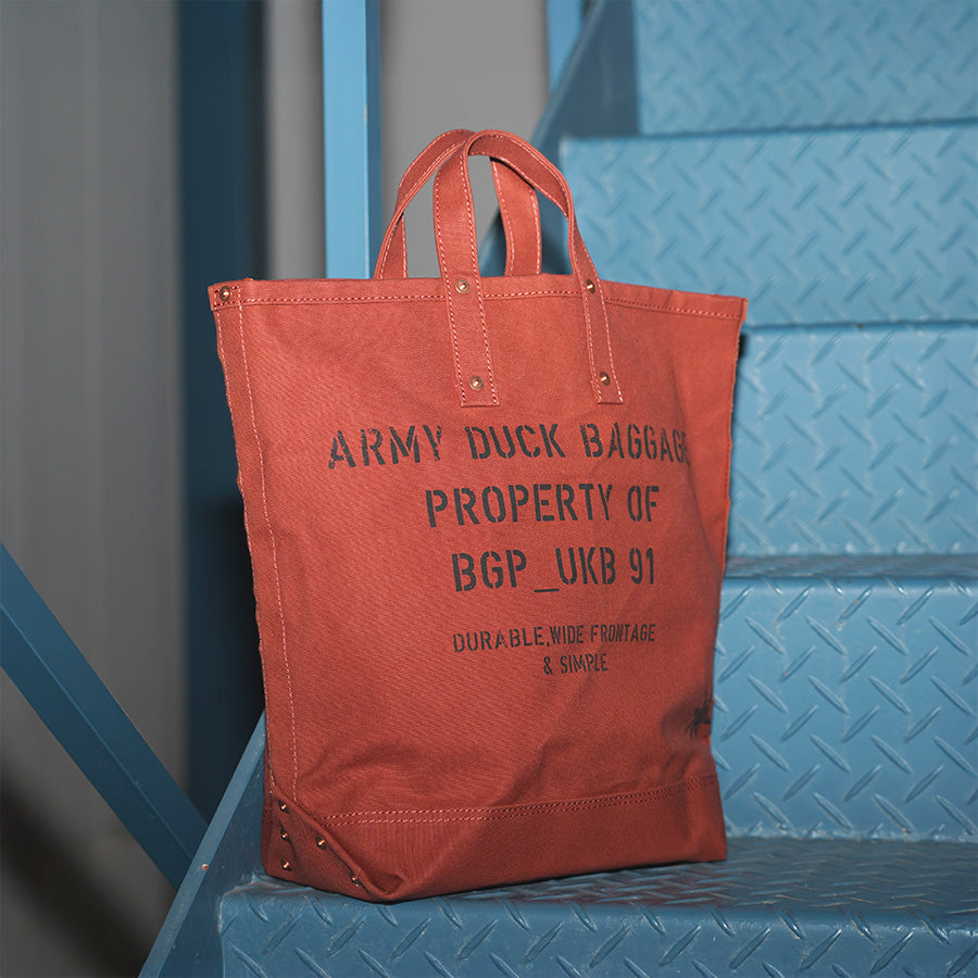 French Army Duck Vertical Tool Tote Bag FGRN004