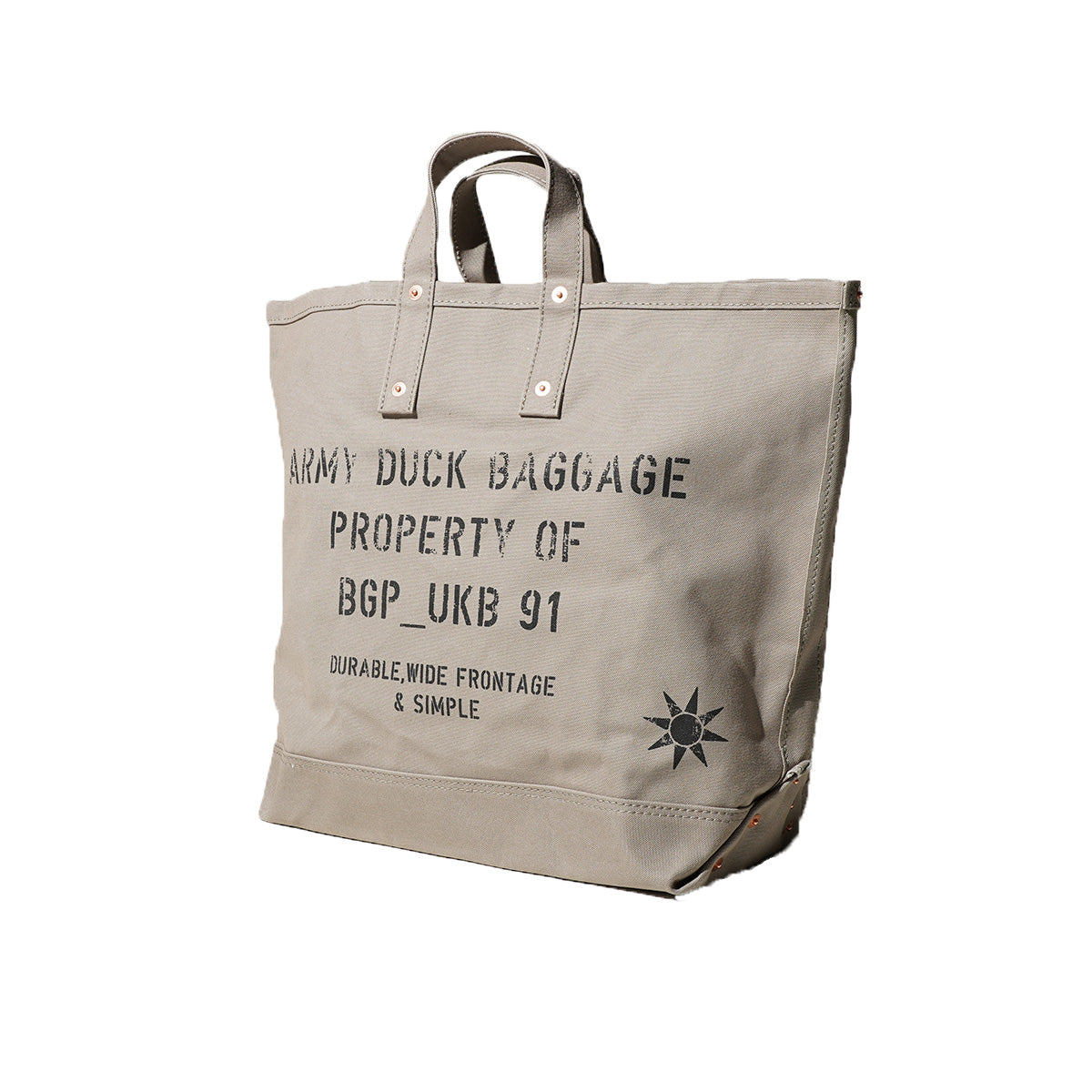 French Army Duck Horizontal Tool Tote Bag FGRN005