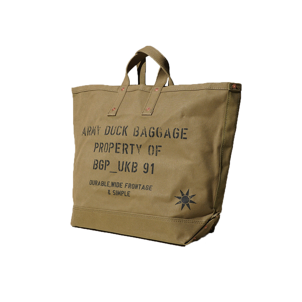 French Army Duck Horizontal Tool Tote Bag FGRN005