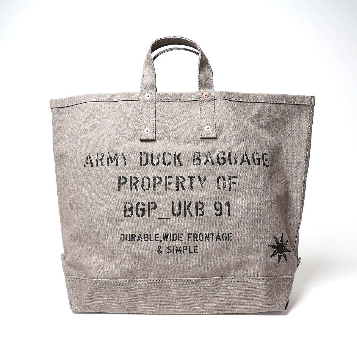 French Army Duck Horizontal Tool Tote Bag FGRN005