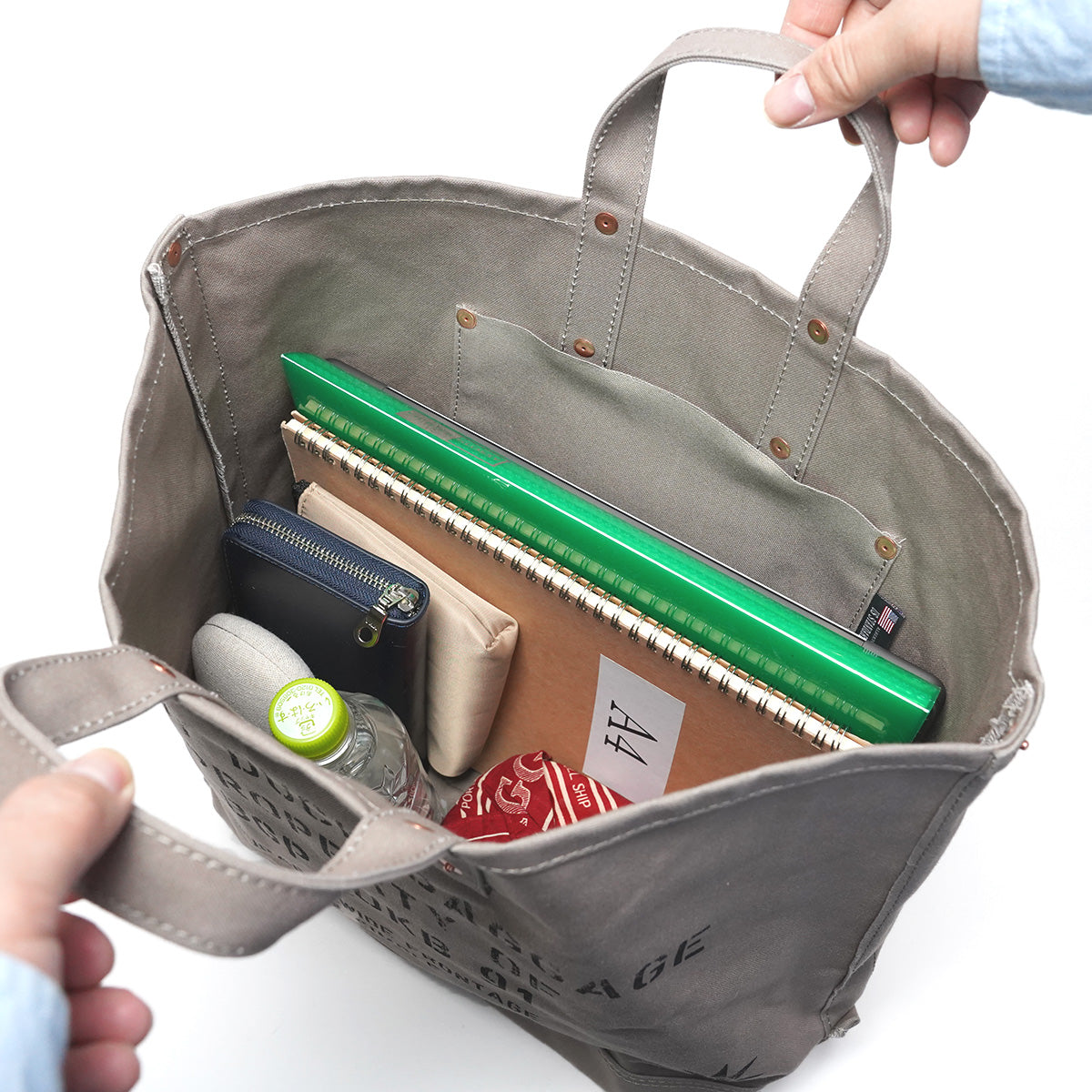 フレンチアーミーダック ヨコ型 ツールトートバッグ FGRN005