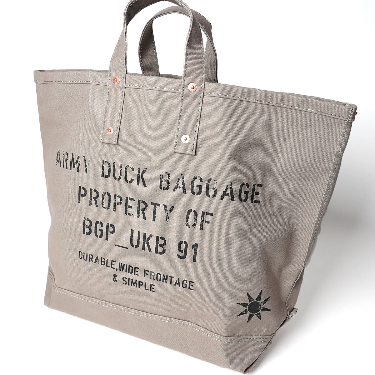 French Army Duck Horizontal Tool Tote Bag FGRN005