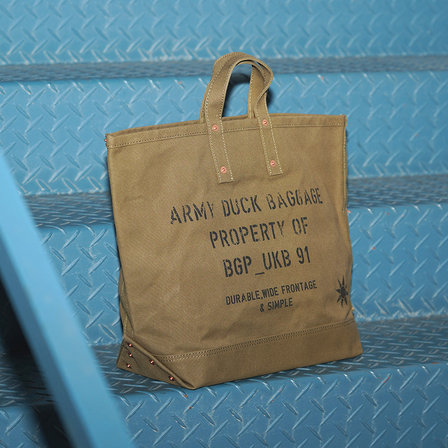 French Army Duck Horizontal Tool Tote Bag FGRN005