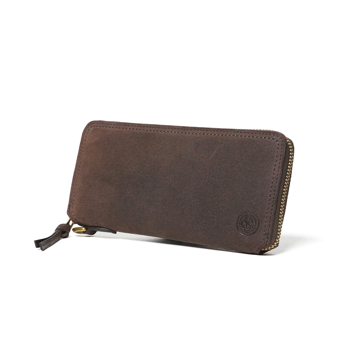 Oil suede round zipper long wallet FZKM10 