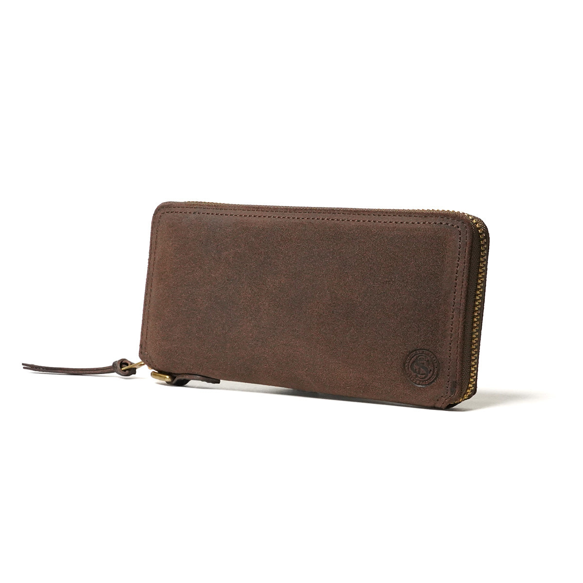 油麂皮圓拉鍊長皮夾 FZKM10 