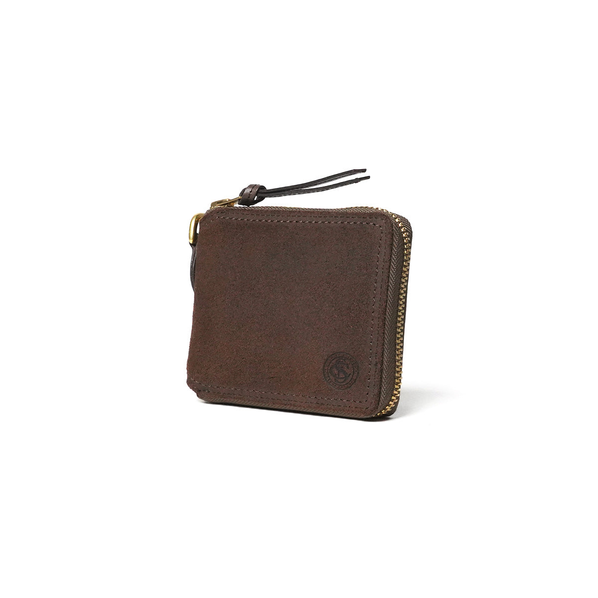 Oil suede round zipper bifold wallet FZKM12 
