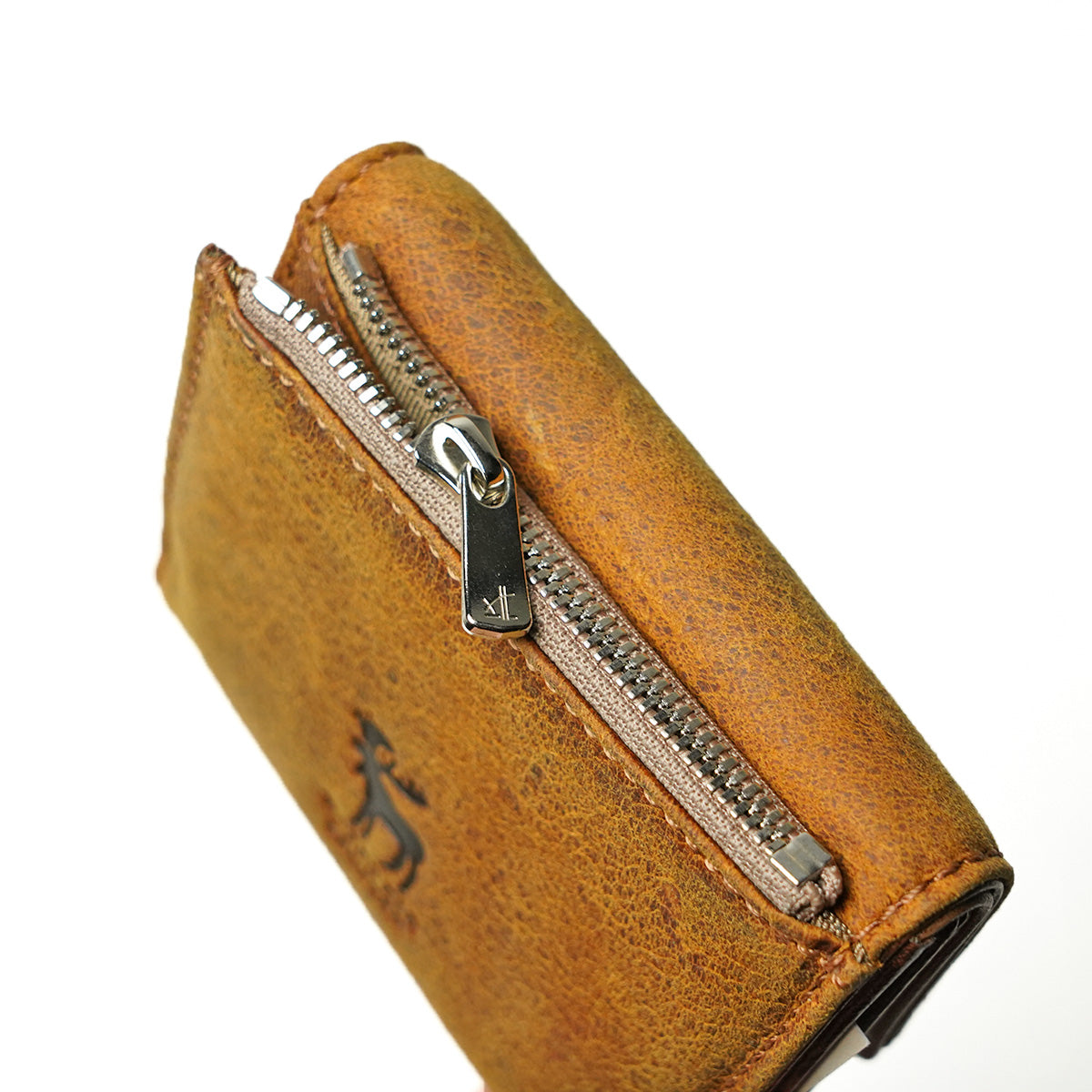 WAXED ELK Leather 三つ折り財布 FZKM853