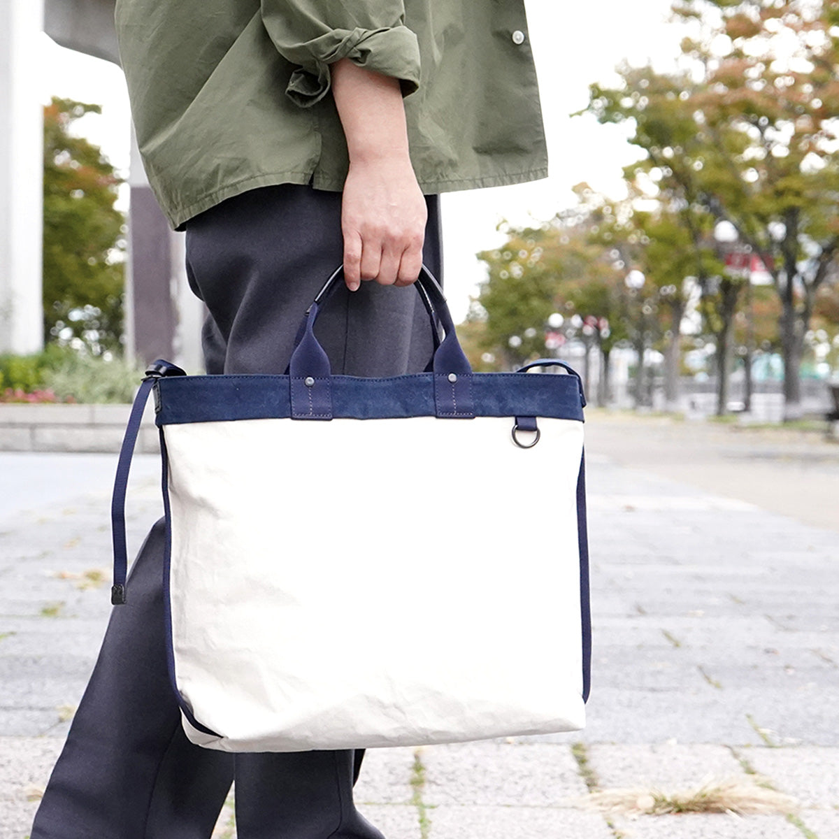 TIGER CANVAS - Tiger Canvas - 2-Way Tote Shoulder Bag GRN883