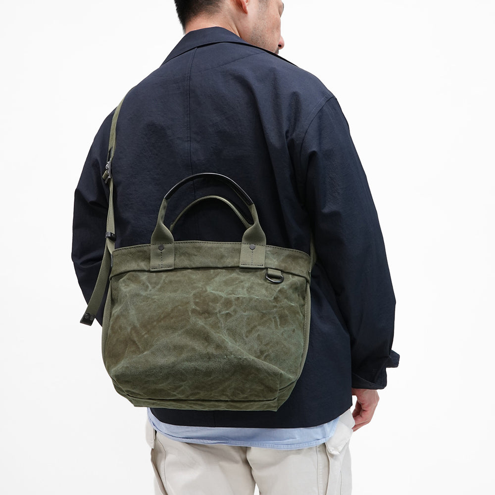 TIGER CANVAS -Tiger Canvas- 2-Way Tote Shoulder Bag GRN884 S Size