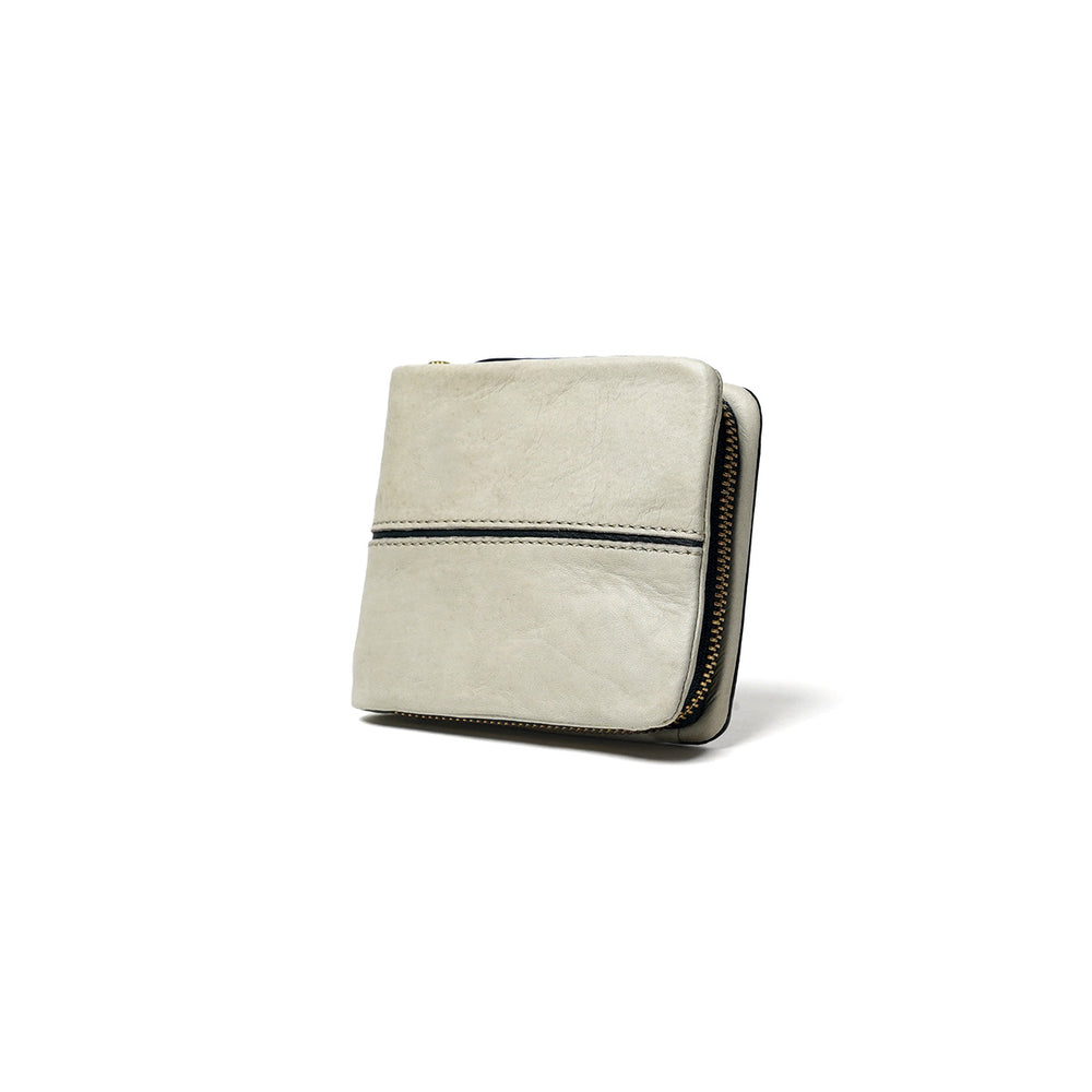 Full Chrome Wash Round Zipper Bifold Wallet HRD402