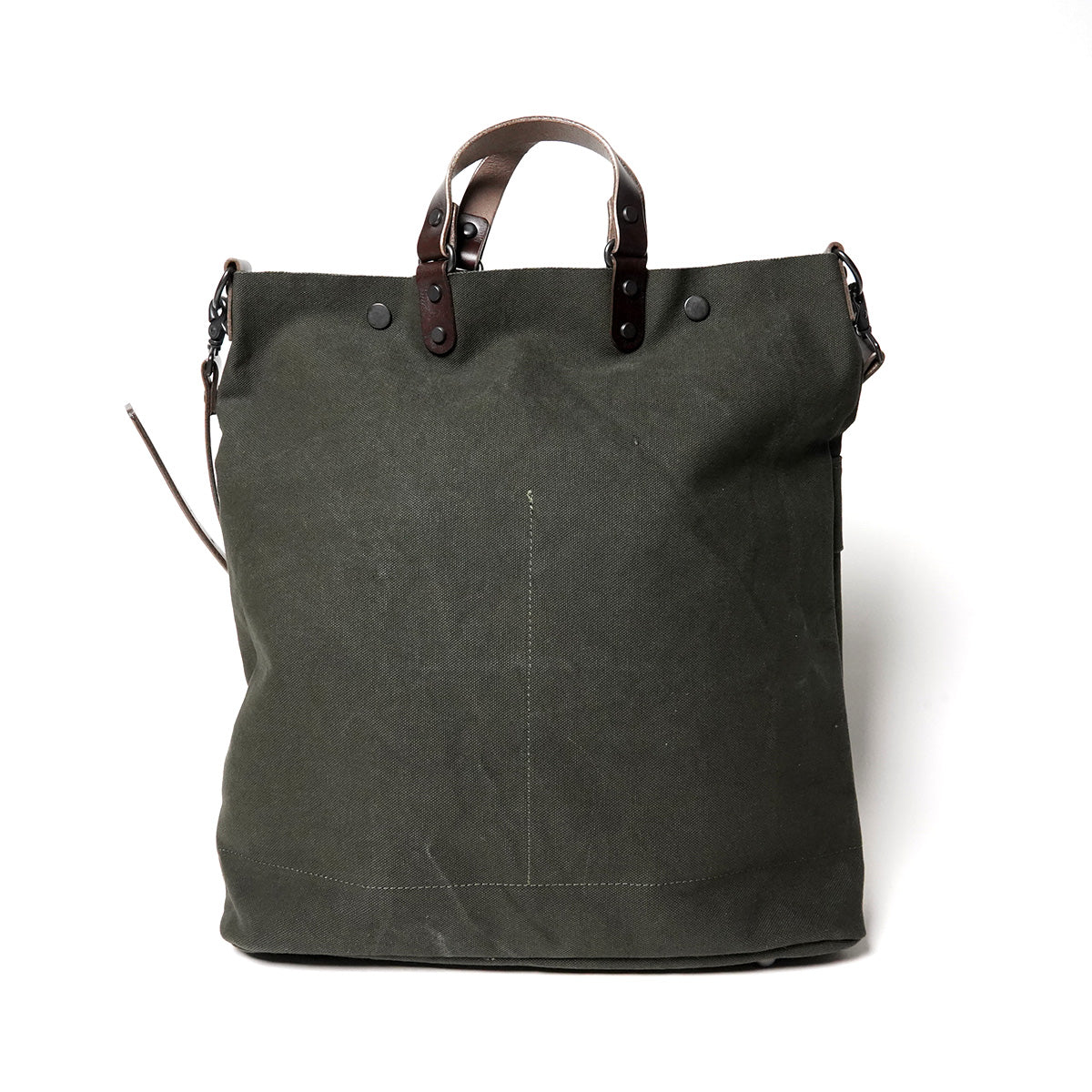 6号帆布×厚口ヌメ ハンドル付きエディターズバッグ KBS428