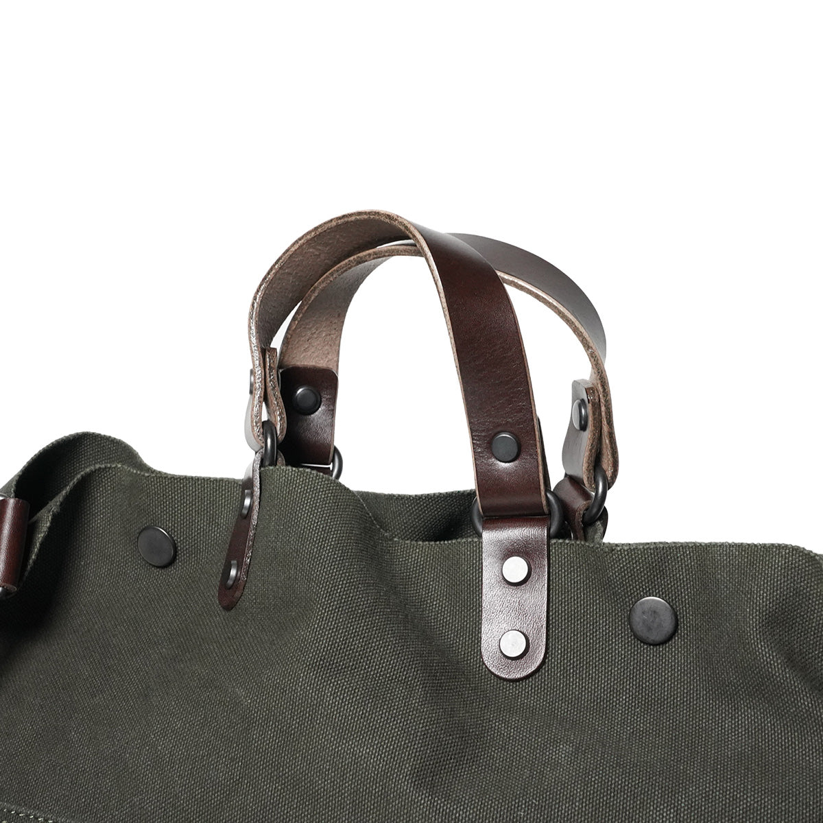 6号帆布×厚口ヌメ ハンドル付きエディターズバッグ KBS428