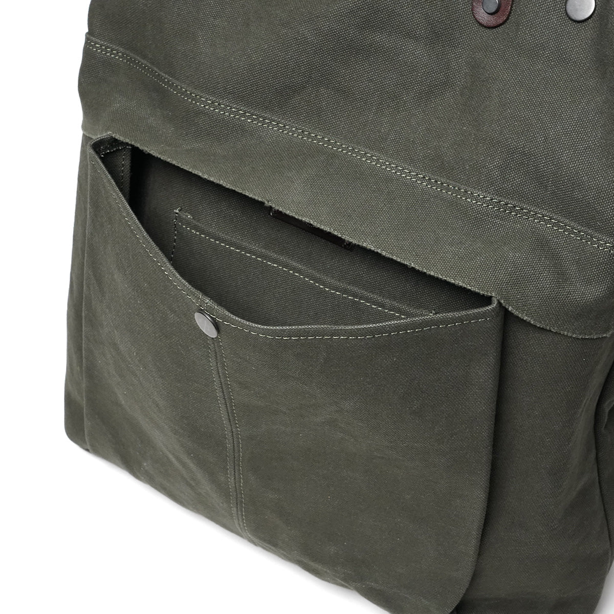 6号帆布×厚口ヌメ ハンドル付きエディターズバッグ KBS428
