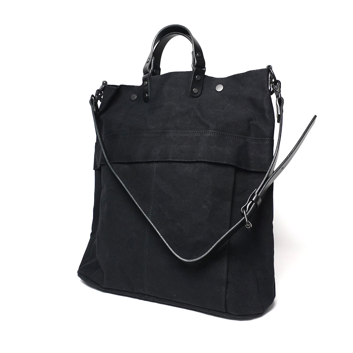 6号帆布×厚口ヌメ ハンドル付きエディターズバッグ KBS428