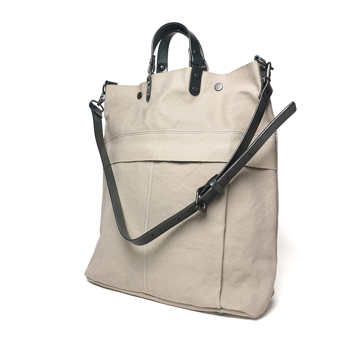 6号帆布×厚口ヌメ ハンドル付きエディターズバッグ KBS428