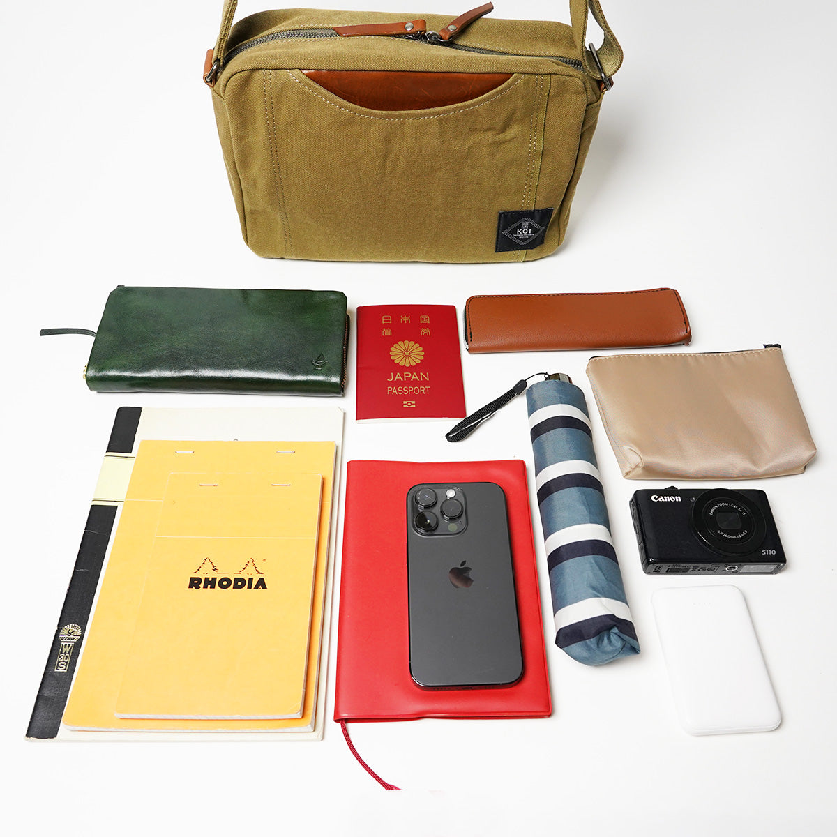 21oz アーミーダック スクエアショルダーバッグ KOG303