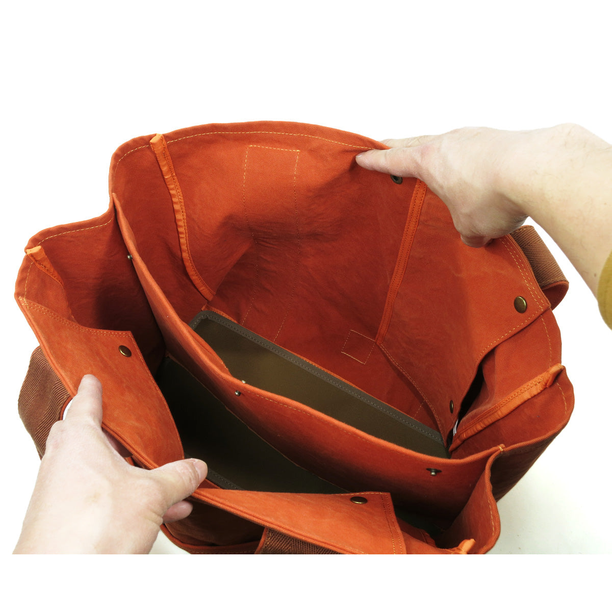 18oz Army Duck Bio Divided Tote Bag, Large, LGRN4022