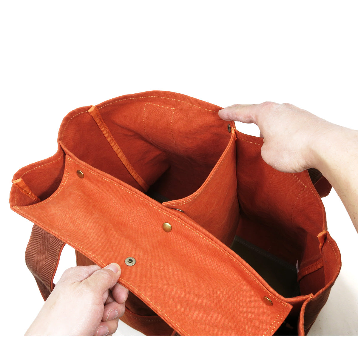 18oz Army Duck Bio Divided Tote Bag, Large, LGRN4022