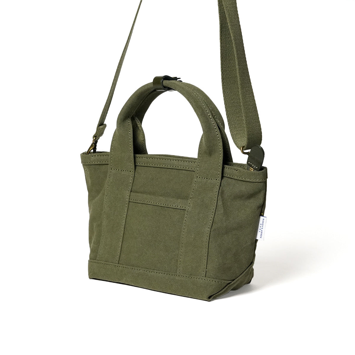 18oz Army Duck Bio Tote Shoulder Bag Mini LGRN4030 