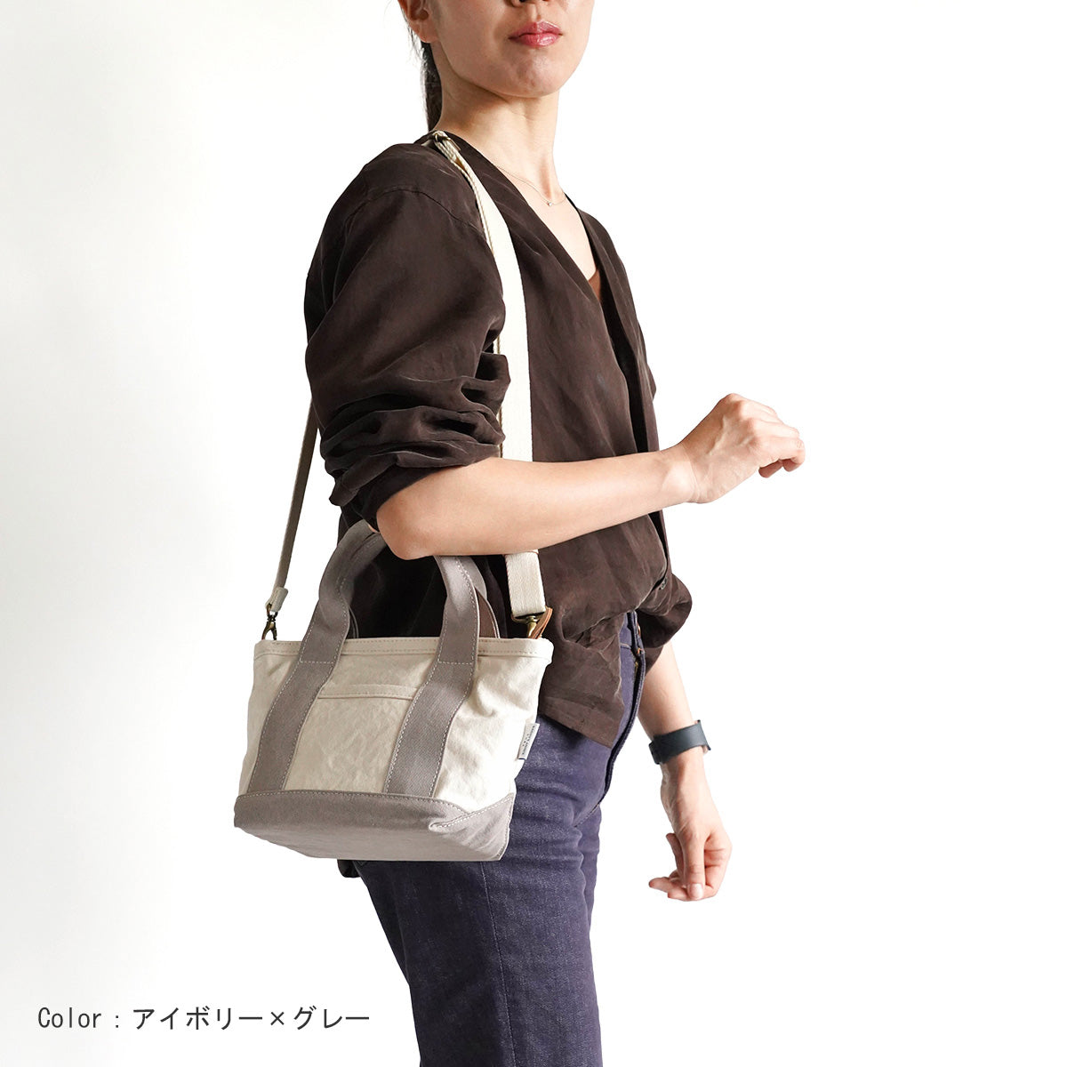 18oz Army Duck Bio Tote Shoulder Bag Mini LGRN4030 