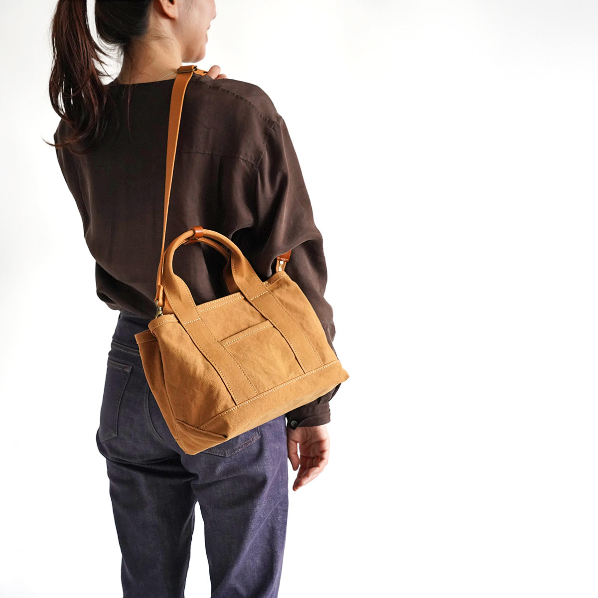 18oz Army Duck Bio Tote Shoulder Bag LGRN4031 