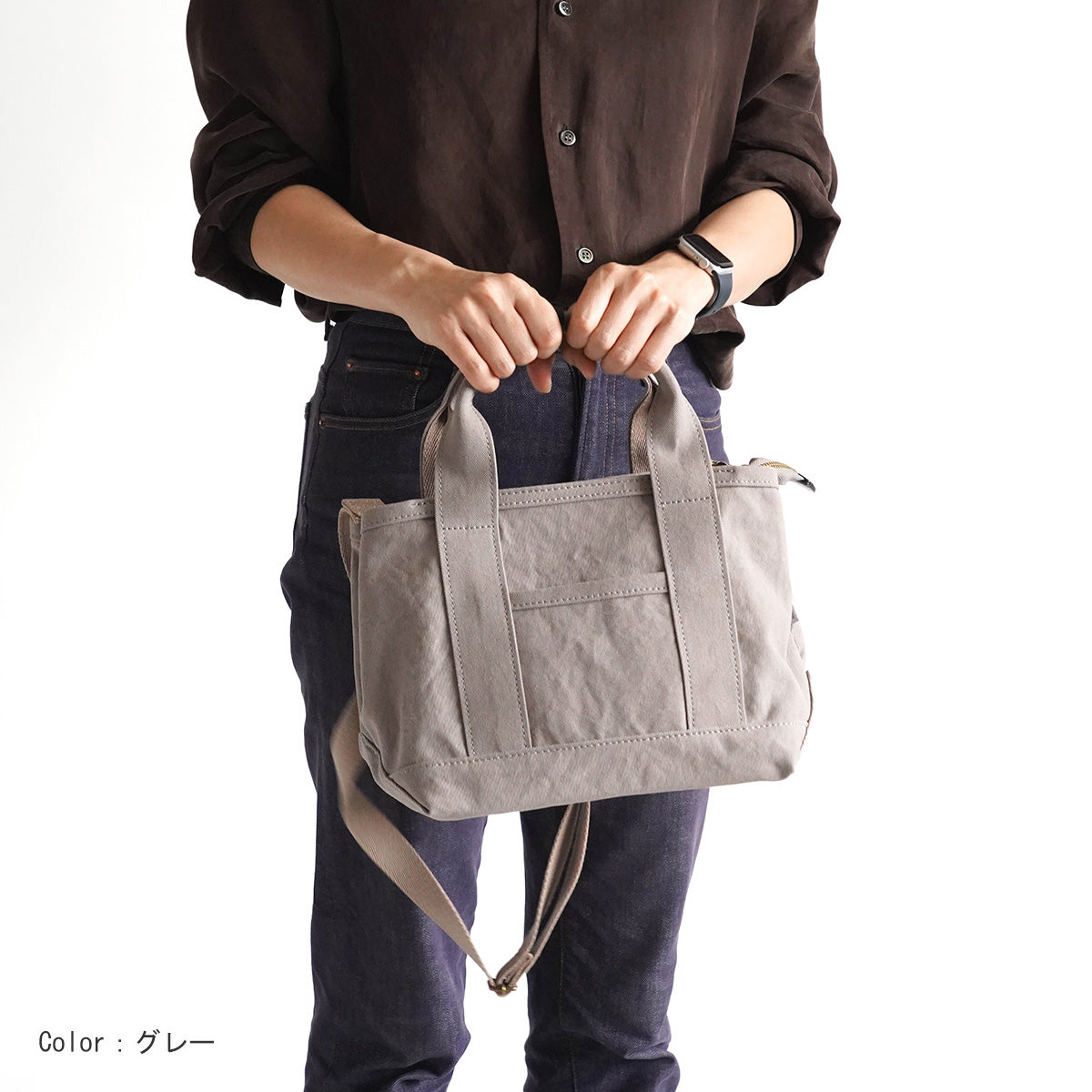 18oz Army Duck Bio Tote Shoulder Bag LGRN4031 