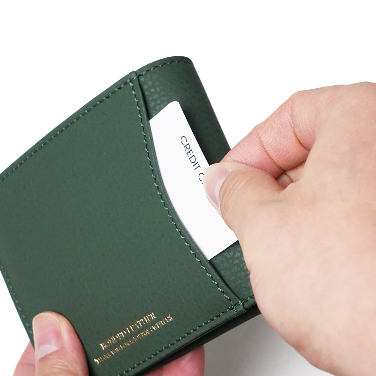 エンボス リサイクルレザー 二つ折り財布 LZKM142