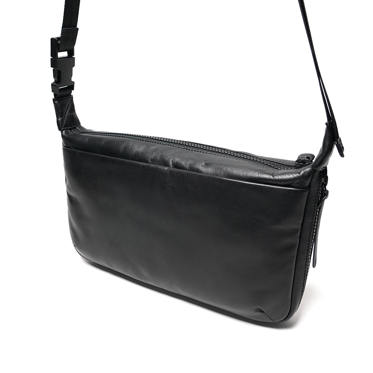 Glossy Expandable Horizontal Shoulder Bag M LZKM1502