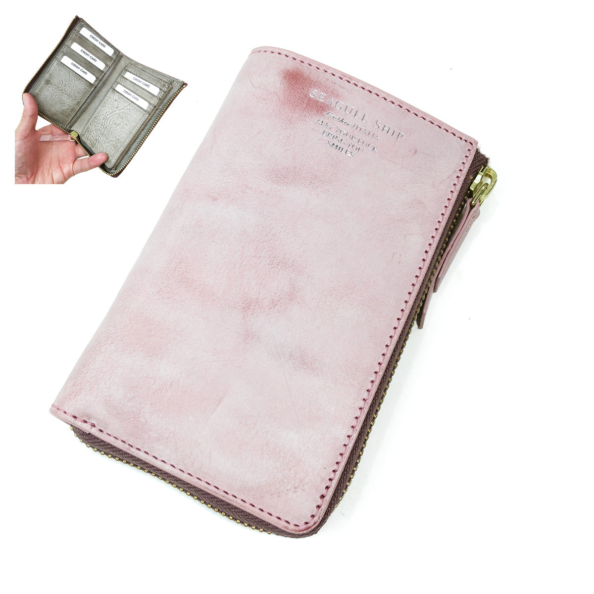 Alaska Leather Half Wallet SZKM34
