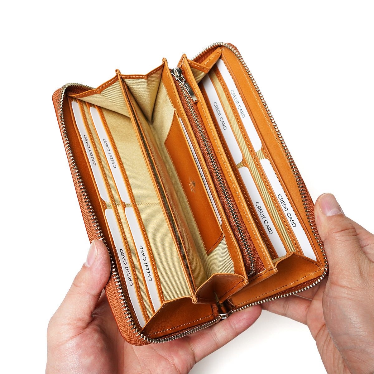 ナチュラルボックス ラウンドファスナー 長財布 LZKM3600