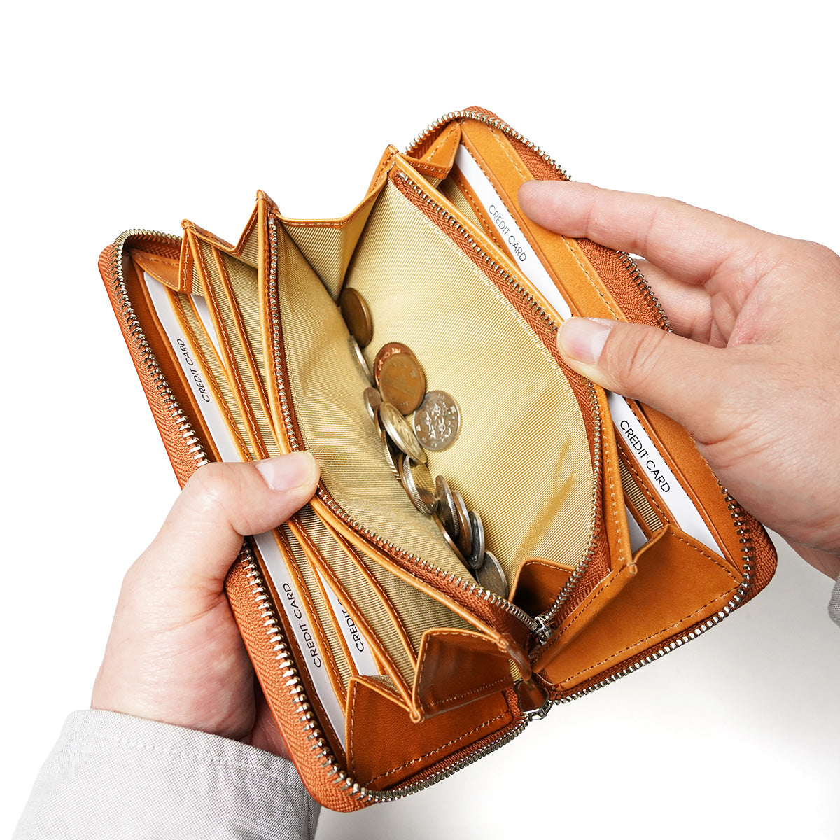 ナチュラルボックス ラウンドファスナー 長財布 LZKM3600