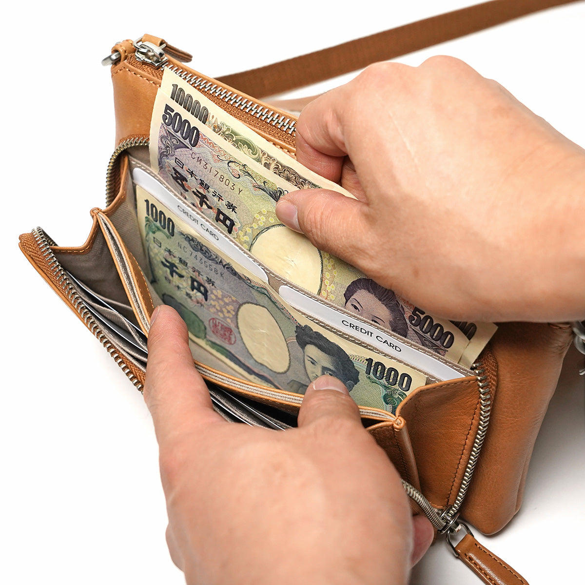BAFU Leather Wallet Shoulder Bag LZKM5004 
