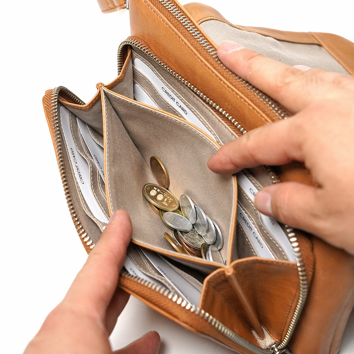 BAFU Leather Wallet Shoulder Bag LZKM5004 