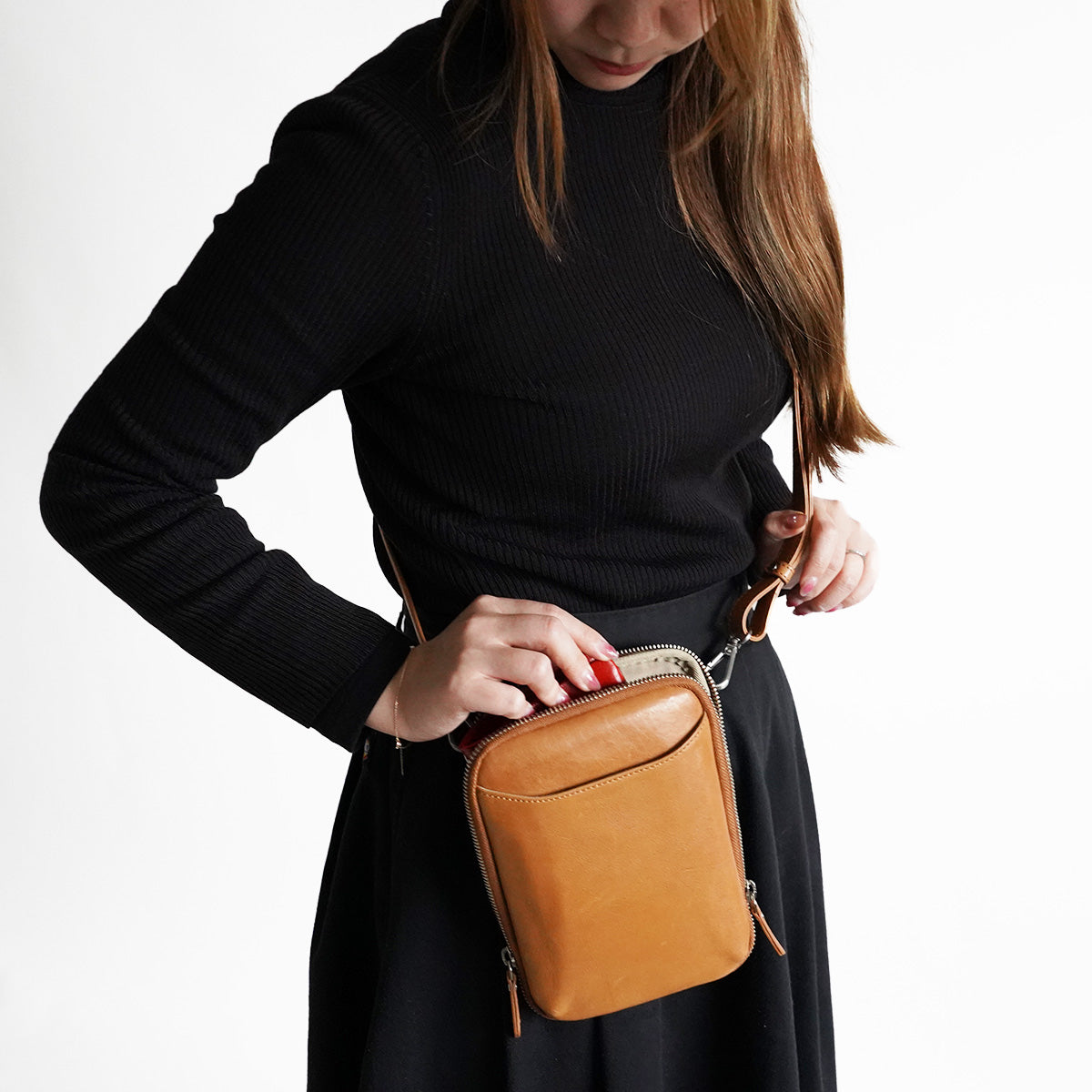 BAFU Leather Smartphone Shoulder Bag LZKM5005