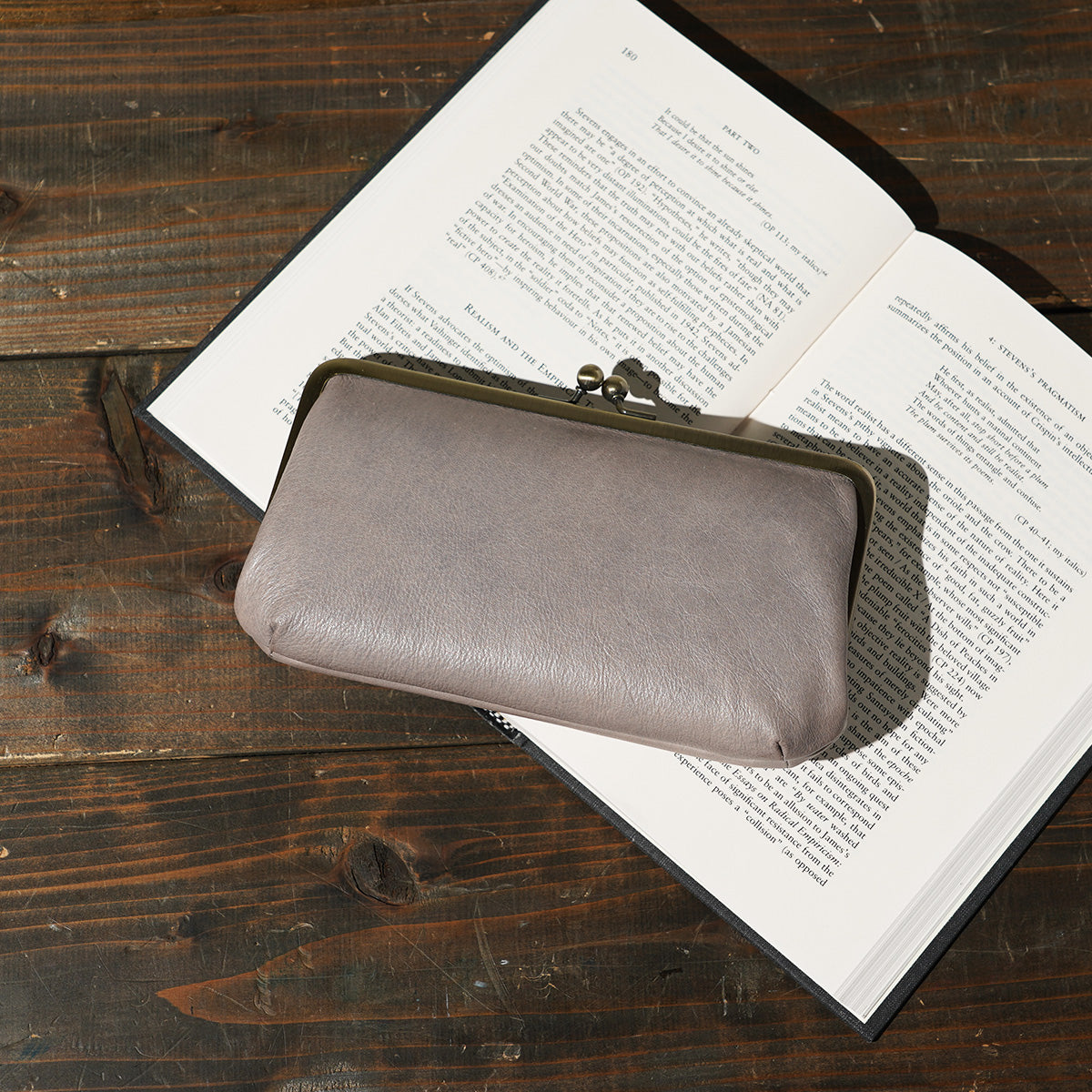 BAFU Leather - Buff Leather - Clasp Purse Long Wallet LZKM783