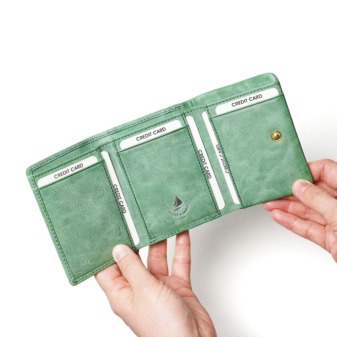 FOG Leather 三つ折りがま口財布 LZYS7009