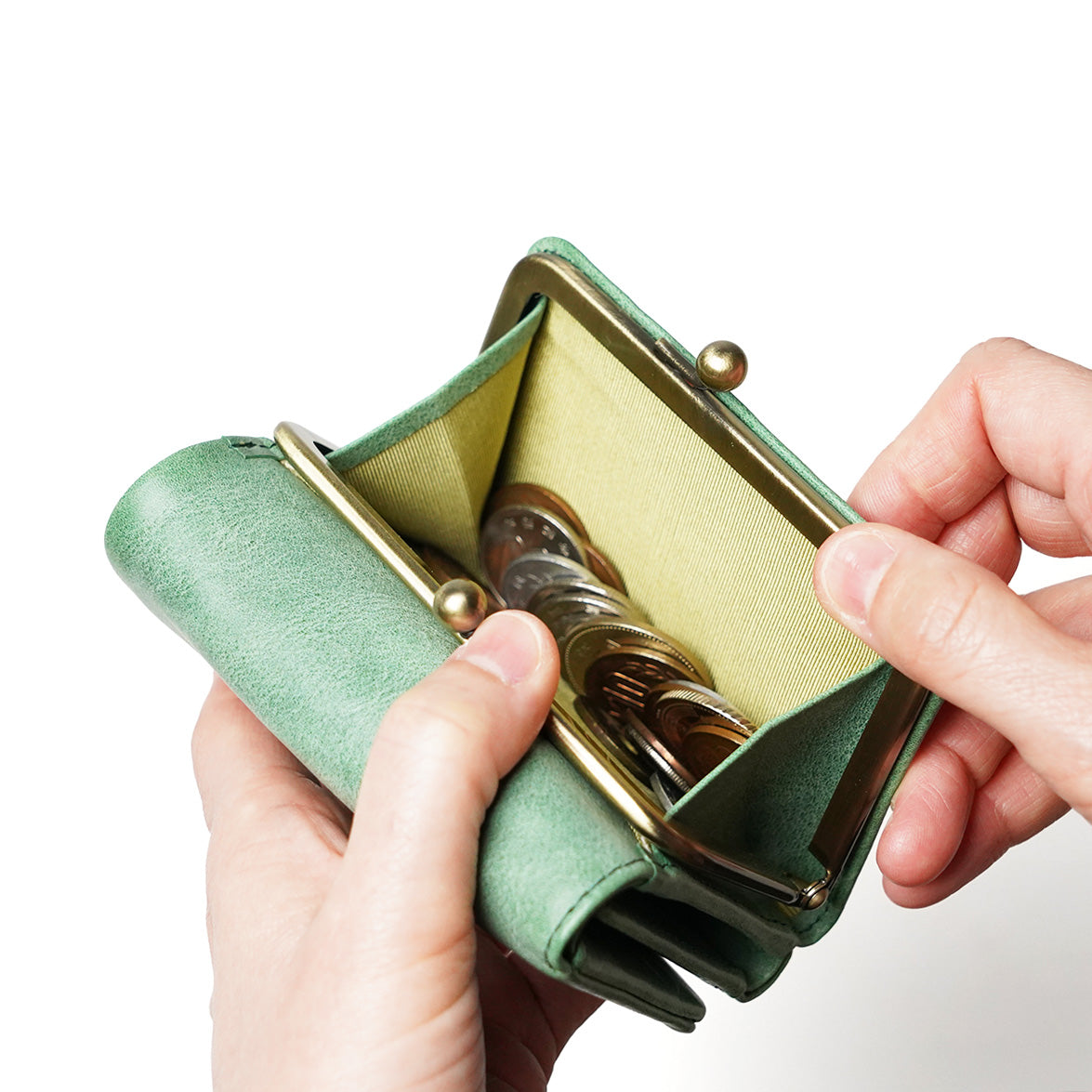 FOG Leather 三つ折りがま口財布 LZYS7009