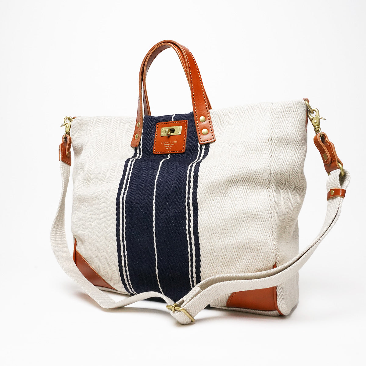 Rayon Linen 20oz Herringbone Tote Shoulder Bag SMAK703