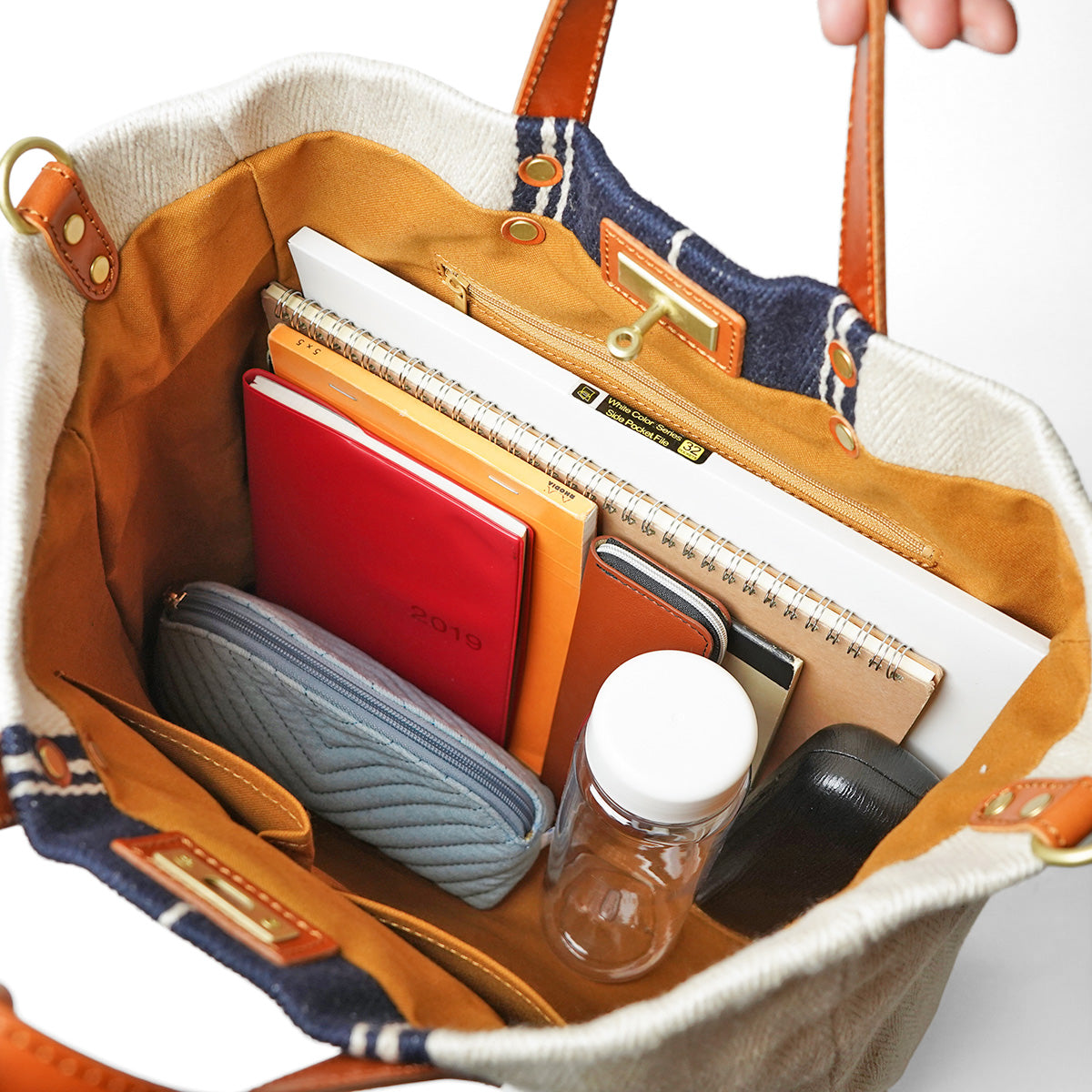 レーヨンリネン 20ozヘリンボーントートショルダーバッグ SMAK703