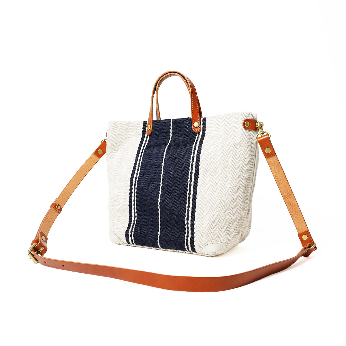 Rayon Linen Herringbone B5 Tote Shoulder Bag SMAK704