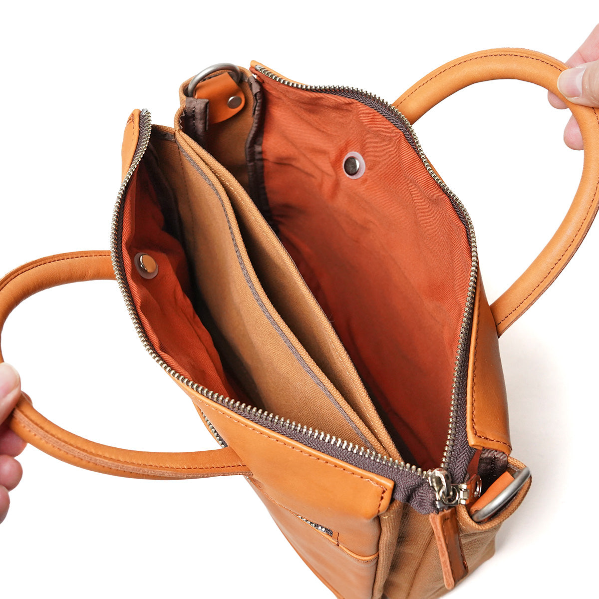 グローブレザー ミニブリーフショルダーバッグ YNM234