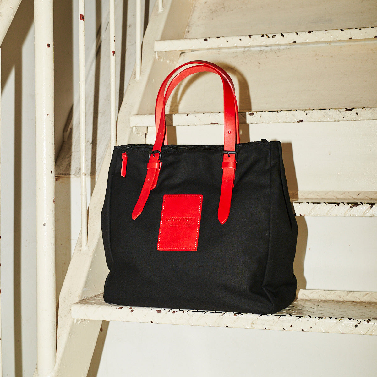 TOUGH JEANS SMITH トートバッグ レッド/ブラック TOUGH JEANS SMITH