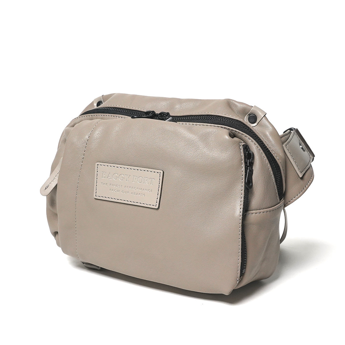 オイルソフトレザー ヨコ型 ボディバッグ YNM990