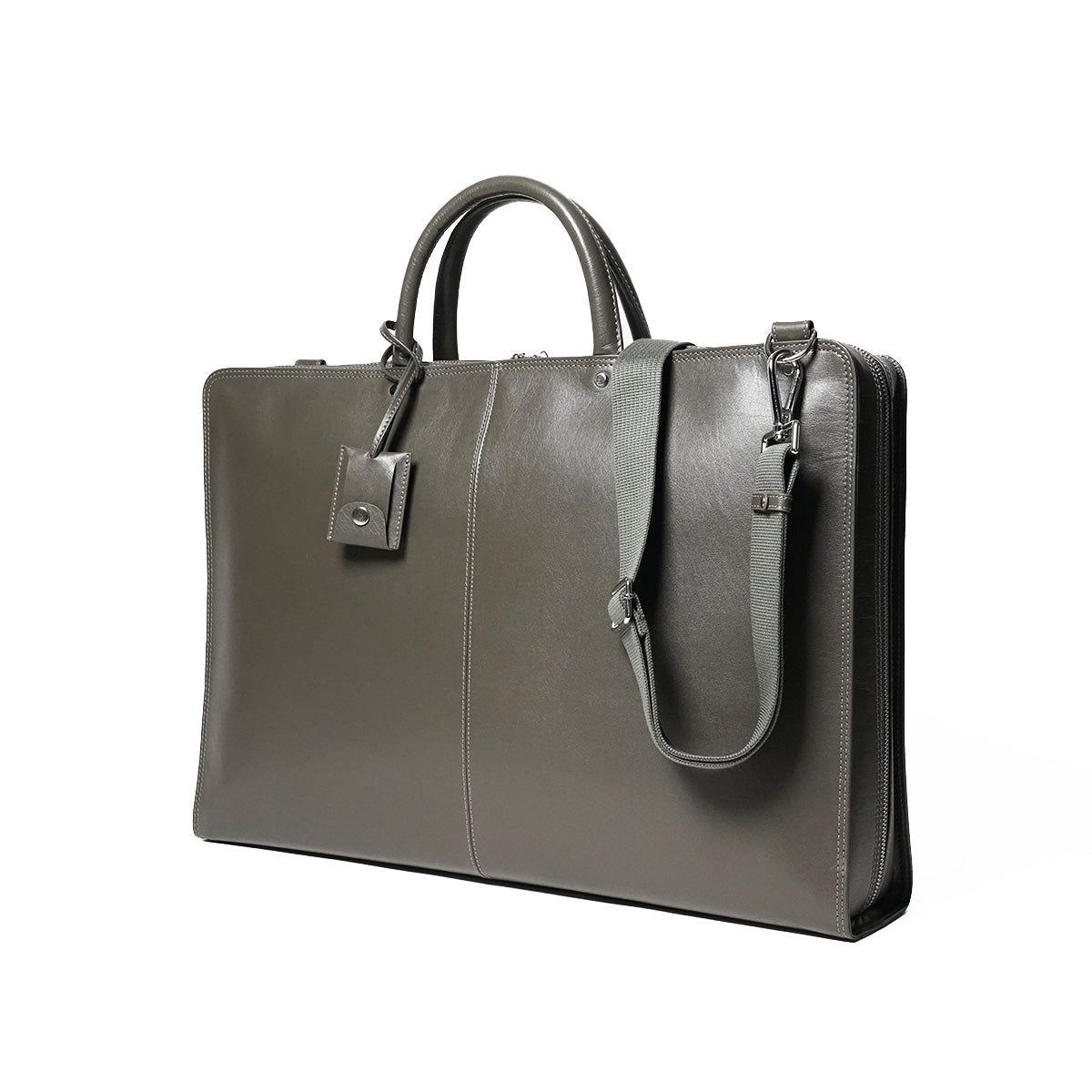 グレー ボックス型 ビジネスバッグ レザーブリーフバッグ ビジネスバッグ A4 / FUJITAKA（フジタカ）公式